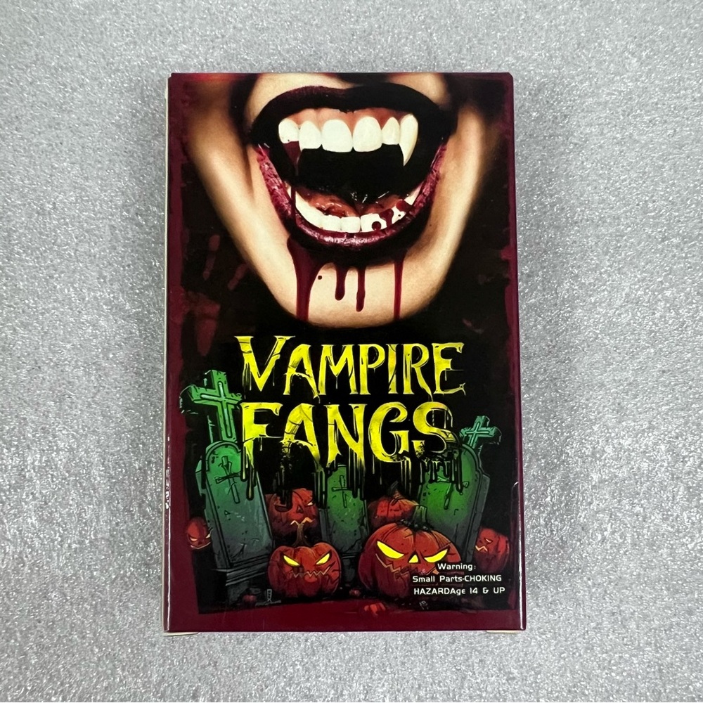 Vampire Teeth Fangs for Adults Vampire Fangs with Upgraded Reusable Adhesive